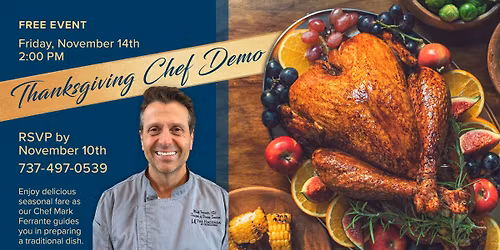 Free Tasting: Thanksgiving Chef Demo