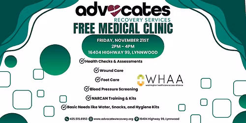 Free Medical Clinic + Meal Service \u2013 Lynnwood - November 21st