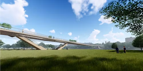 Przejazd k\u0142adk\u0105 rowerow\u0105 z Kazimierza Dolnego do zamku w Janowcu