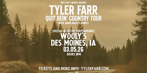 Tyler Farr with Aiden Mack Flathers at Wooly's