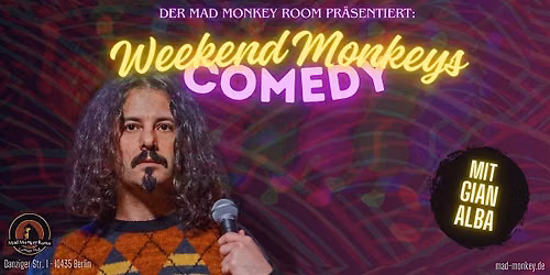 Weekend Monkeys Comedy | MAIN SHOW 22:30 UHR | Stand-up im Mad Monkey Room