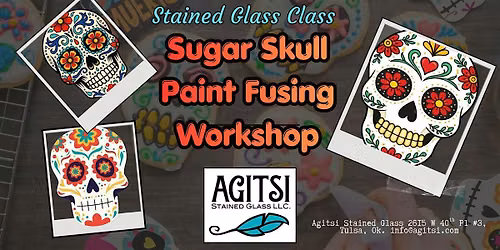 Stained Glass Painted Sugar Skull, 2 Day Workshop