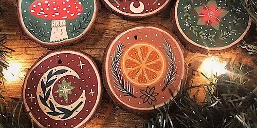 Ornament Paint & Sip- 2 wooden & 2 glass ornaments per ticket