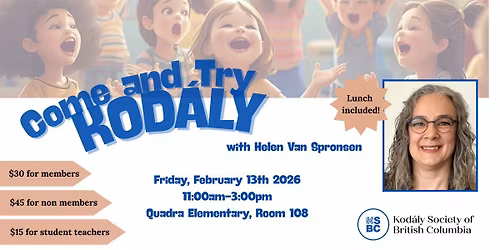 Come and Try Kod\u00e1ly - Professional Development workshop