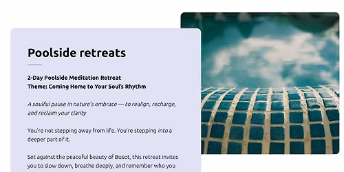 Poolside Meditation Retreat \u2013 A Journey Back to Peace, Power & Inner Light