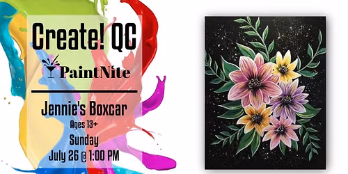 Paint Nite at Jennie's Boxcar: Galaxy Garden