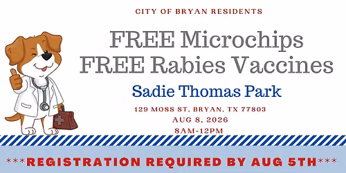 FREE MICROCHIP AND RABIES VACCINATION EVENT
