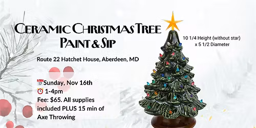 Ceramic Christmas Tree Paint & Sip