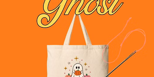 DIY Ghost Embroidery bags- Lucky Duck Oct 17th