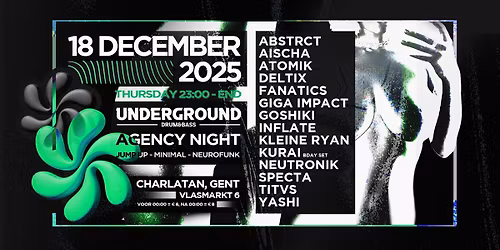 Underground Agency Night (w\/ Deltix, Fanatics...) @ Charlatan