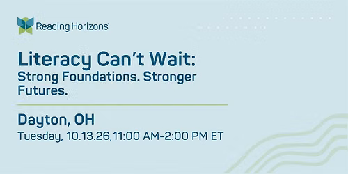 Literacy Can't Wait: Strong Foundations. Stronger Futures.