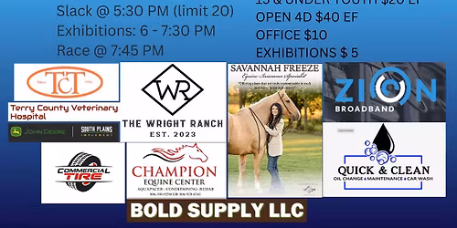 $100 Added Open 4D ACE Andrews Outdoor Arena