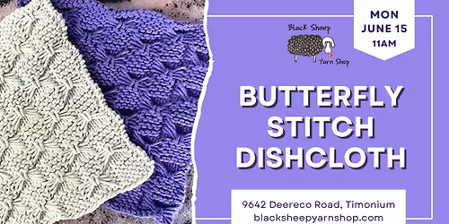 Butterfly Stitch Dishcloth (Knitting Beginner)