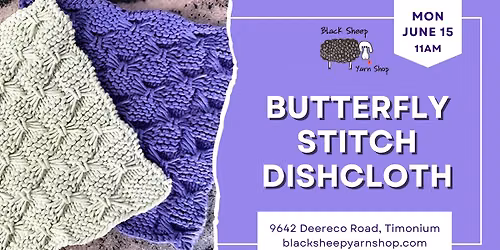 Butterfly Stitch Dishcloth (Knitting Beginner)