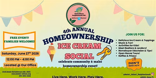 BENI's 4th Annual Homeownership Ice Cream Social!