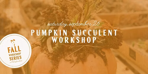 Pumpkin Succulent Workshop