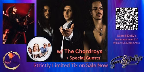 NECKO + The Chordroys + Ace on Fire - Sat 4 July @ Sean & Dollys