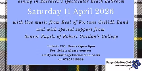 Spring ceilidh to raise funds for the Forget Me Not Club