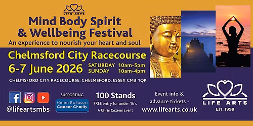 Chelmsford City Racecourse Mind Body Spirit Festival 6-7 June 2026