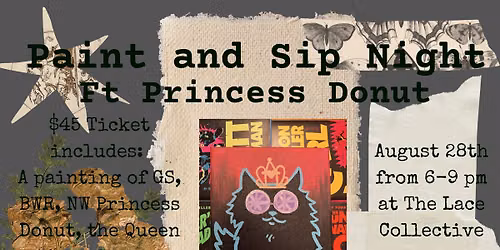 Princess Donut Paint and Sip Night