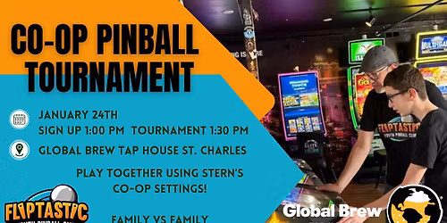 Fliptastic Co-Op Pinball Tournament @ Global Brew