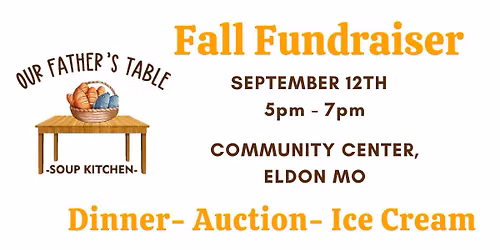 Fall Fundraiser\/Baked Potato Dinner\/Ice Cream\/Silent Auction\/Raffle