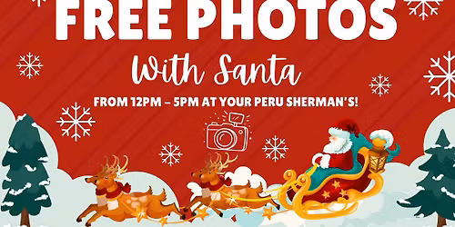 FREE Photos with Santa at Sherman's in Peru!