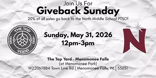 The Tap Yard Menomonee Falls - NMS PTSO Giveback Sunday