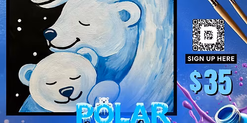 11.4.25 Polar Bear Family Paint and Sip at Kickn' Wingz