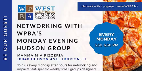 WPBA's Monday Hudson Focus Group - Weekly small-group networking!