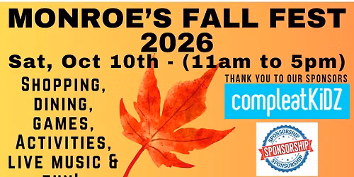 Monroe's Fall Fest 2026 - Downtown Monroe