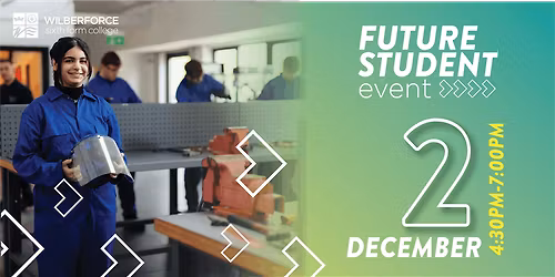 Future Student Event: Tuesday 2 December 2025