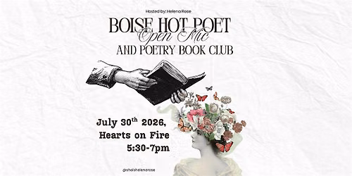 August Boise HOT Poet Open Mic & Book Club