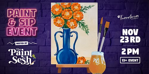 Painting Event in Cincinnati, OH \u2013 \u201cMarigolds\u201d Paint & Sip