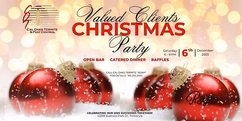 Christmas Party with Cal Oaks Termite Team