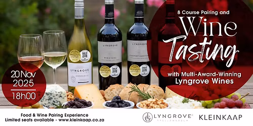 8 Course Wine Pairing at Kleinkaap | 20 November '25