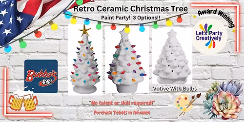 Retro Ceramic Tree with Lights