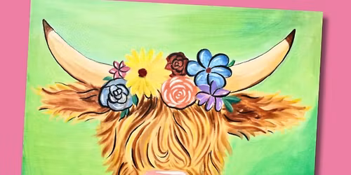 "Highland Cow" ,Friday, May 29th, Adult Paint Night! 