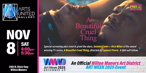 A Beautiful Cruel Thing stars Jovanni Colon & Rico Milan @ArtsUnited