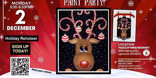 Holiday Reindeer Paint Party