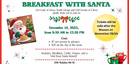 Festive Family Fun: Breakfast with Santa 12\/14\/25