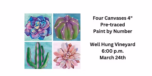 Succulent Paint Class - Paint by Number