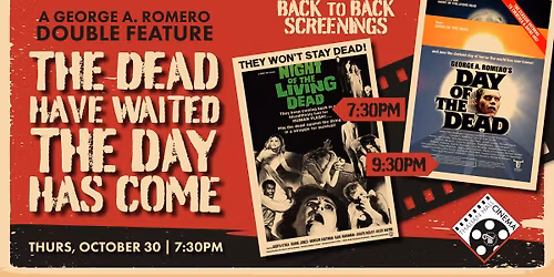 Thalian Hall Cinema - Night of the Living Dead\/Day of the Dead Double Feature