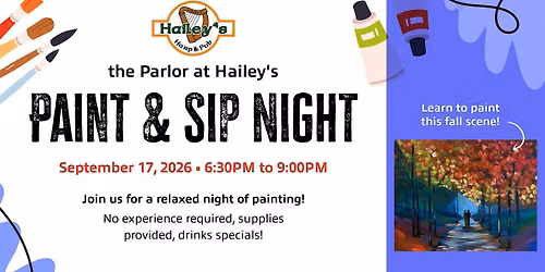 Paint & Sip Night @ The Parlor