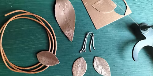 TRESOR make your own workshop: hand cut copper leaf pendant or earrings