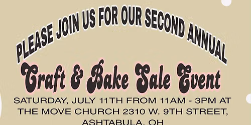 2nd Annual Craft & Bake Sale Event