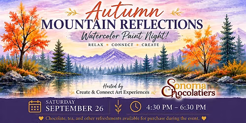 Autumn Mountain Reflections | Beginner Watercolor Paint Night
