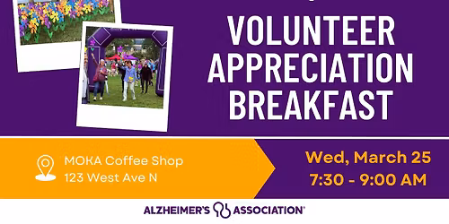 Walk to End Alzheimer's Volunteer Appreciation Breakfast