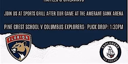 FLORIDA PANTHERS GAME WATCH PARTY TO BENEFIT COLUMBUS EXPLORERS ICE HOCKEY