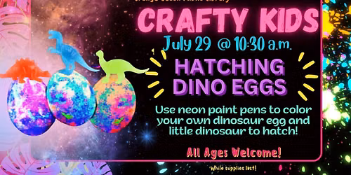 Crafty Adults- Hatching Dino Eggs